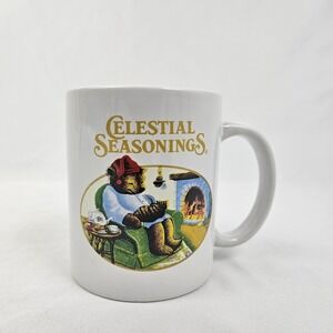 Vintage Celestial Seasonings Ceramic Mug Coffee Tea Cup Sleepy Time Bear 1990's